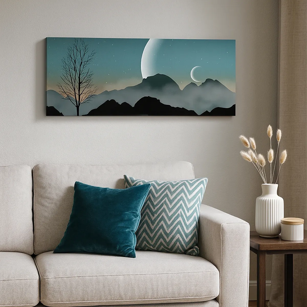 Lærredstryk - Billede på lærred - Karneval i den stjerneklare nat - 30x30 cm