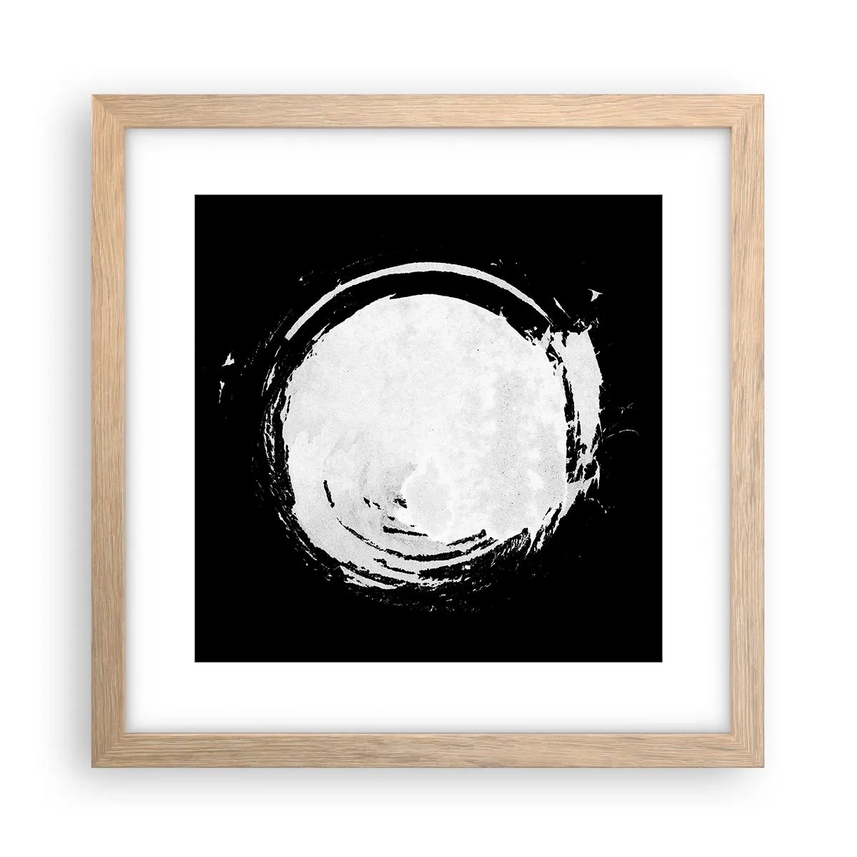 Plakat i ramme af lyst egetræ - Den gode vej ud - 30x30 cm