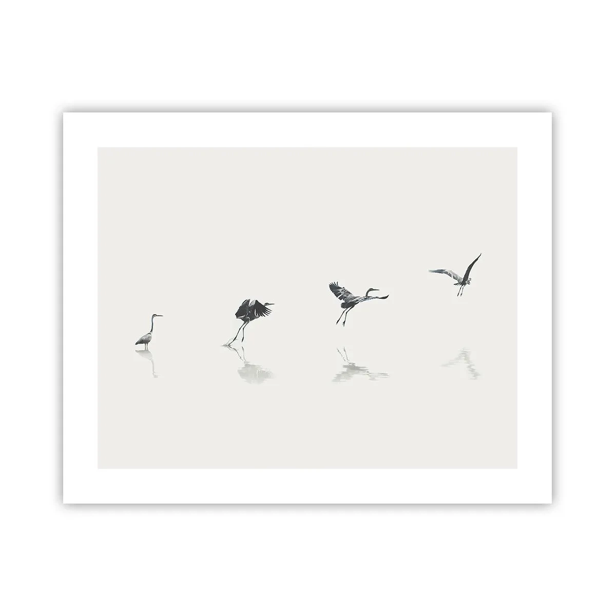 Plakat - Fire enkle trin - 50x40 cm