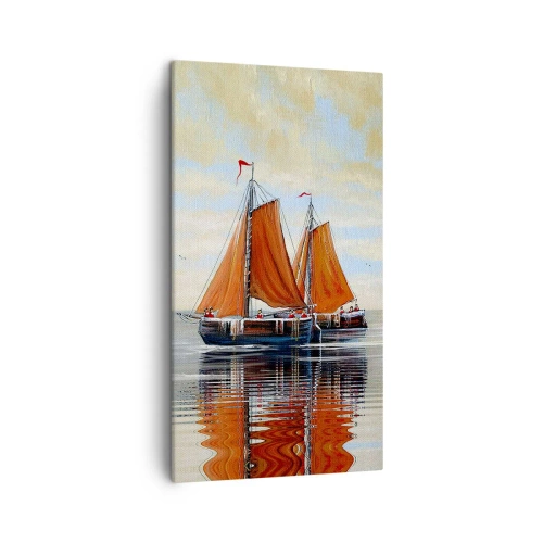 Lærredstryk - Billede på lærred - Hey, sejl, sømand.... - 45x80 cm
