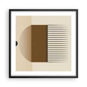 Plakat i sort ramme - Forskellige stater - 50x50 cm