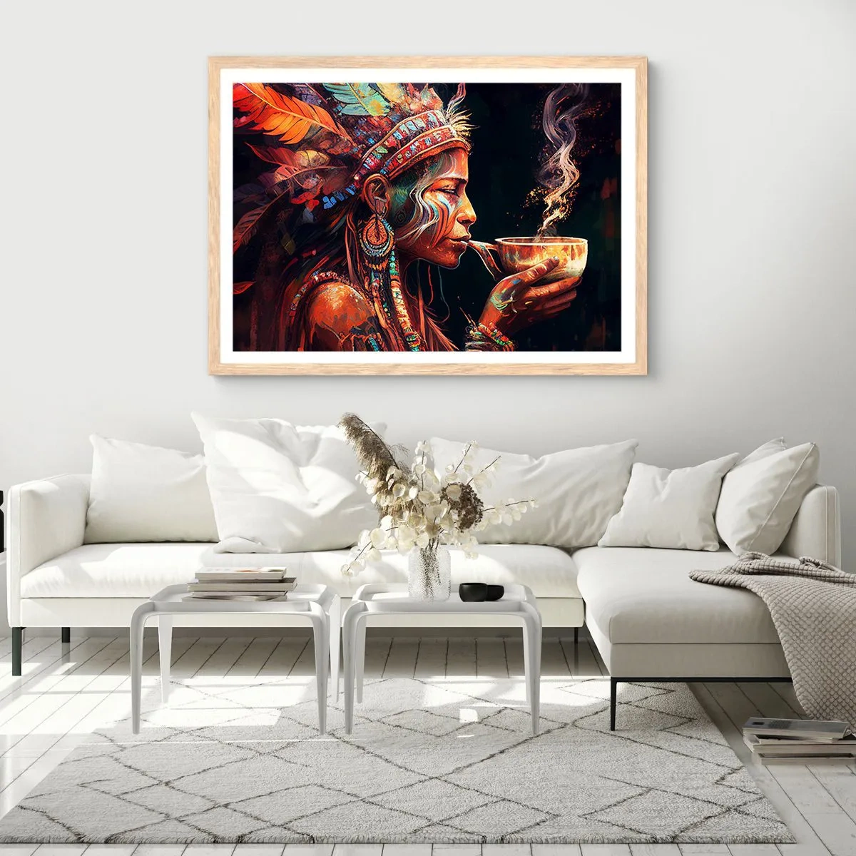 Plakat i ramme af lyst egetræ - Et magisk ritual - 40x30 cm