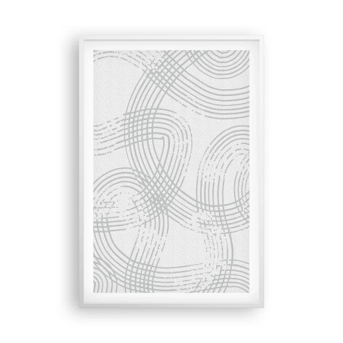 Plakat i hvid ramme - Der er ingen lige vej - 61x91 cm