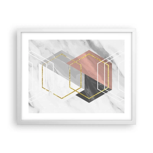 Plakat i hvid ramme - Kædesammensætning - 50x40 cm