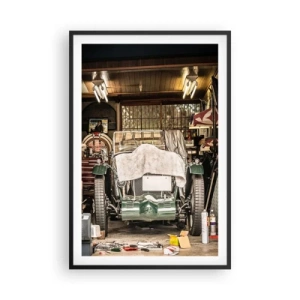 Plakat i sort ramme - Tilbage til fortiden - 61x91 cm