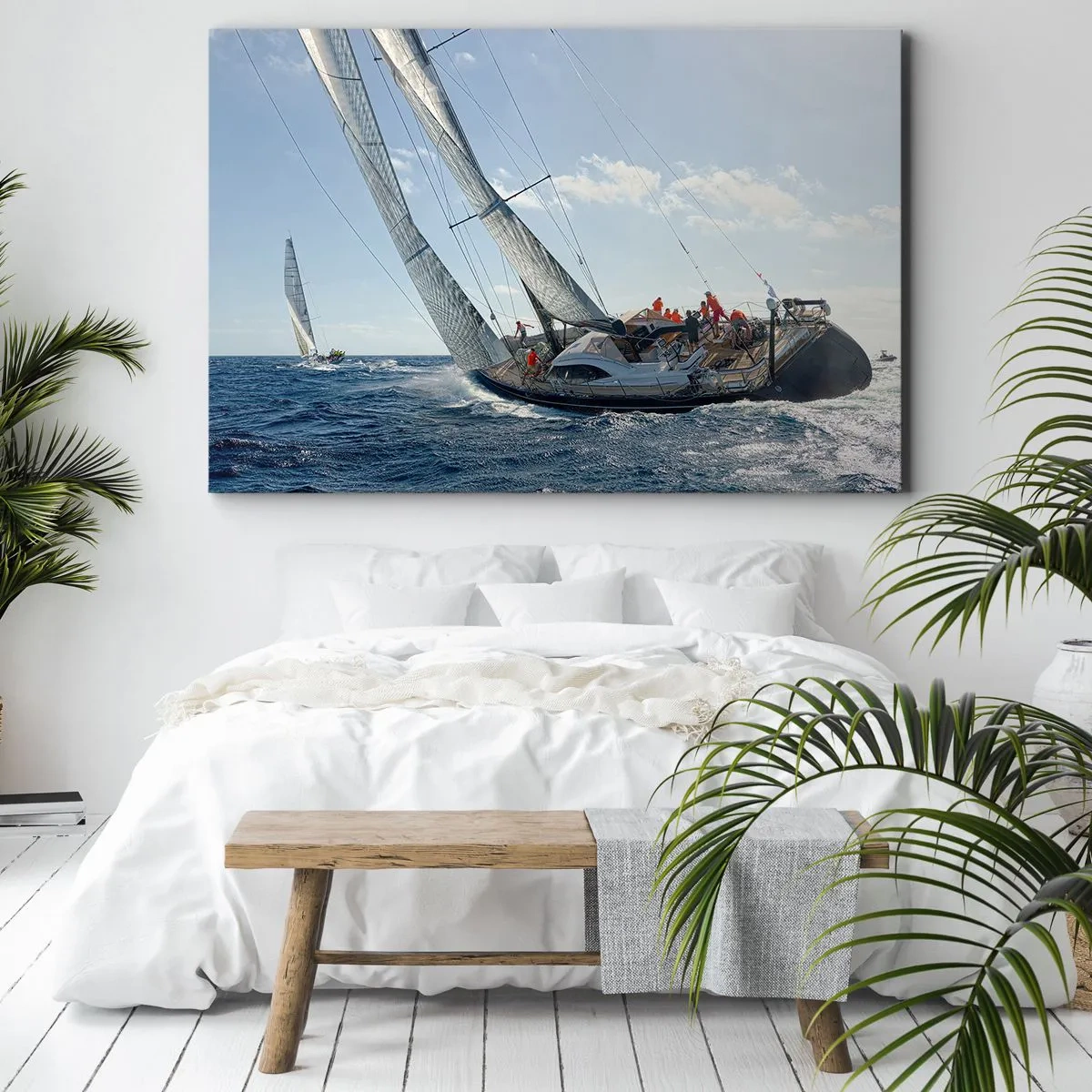 Lærredstryk - Billede på lærred - Må den bedste vinde - 100x70 cm