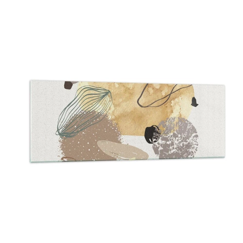 Billede på glas - Anvendt plumkologi - 140x50 cm
