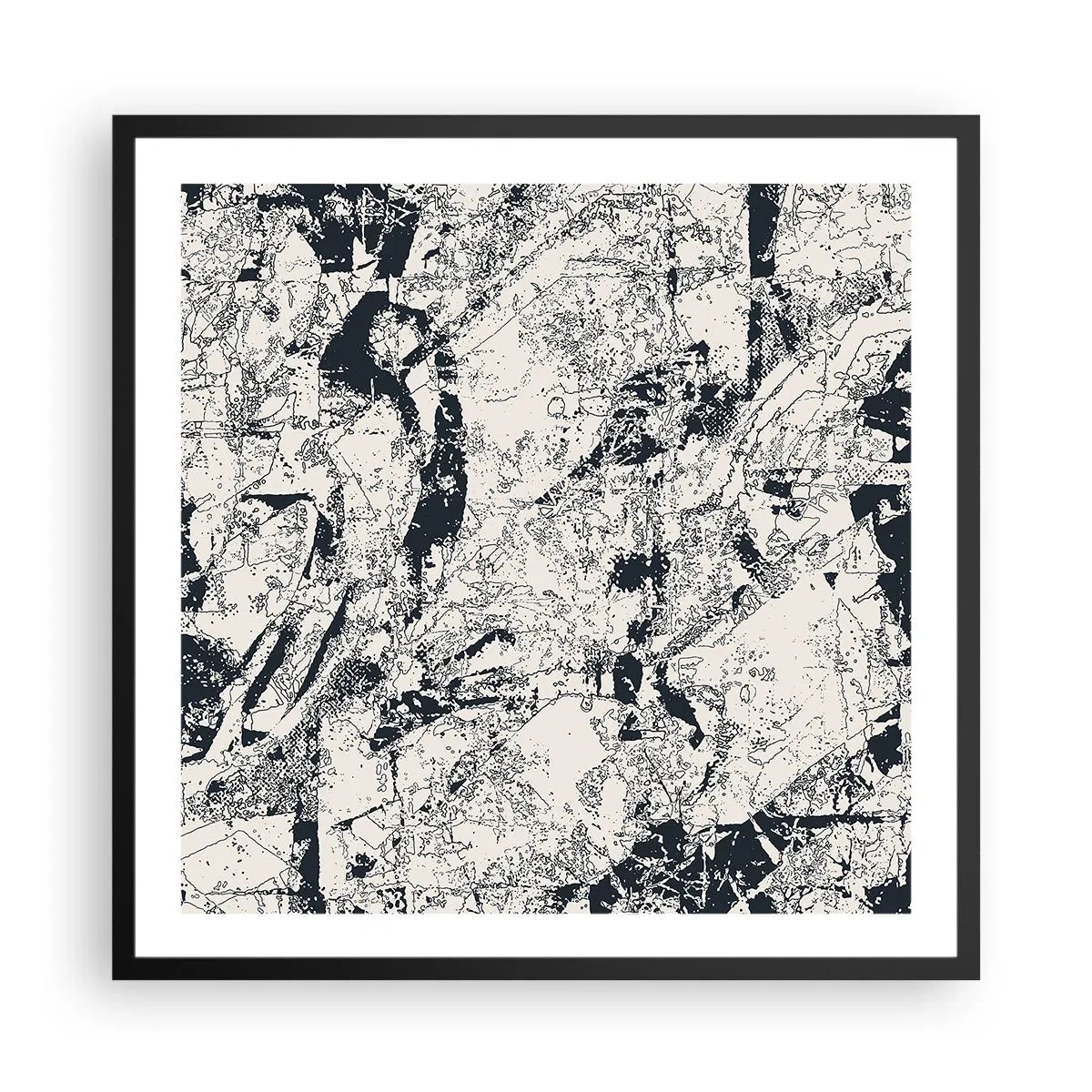 Plakat i sort ramme - Modsætningernes gennemtrængning - 60x60 cm