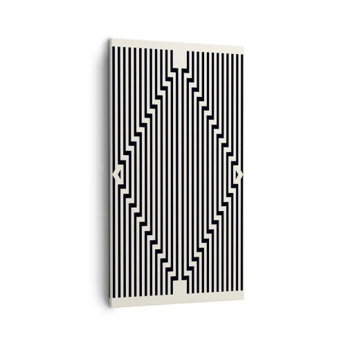 Lærredstryk - Billede på lærred - Geometrisk illusion - 45x80 cm