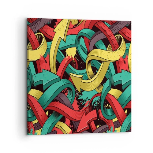 Lærredstryk - Billede på lærred - Hvilken vej skal man gå? - 70x70 cm