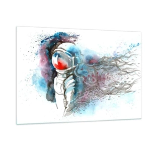 Billede på glas - Alene med kosmos - 120x80 cm