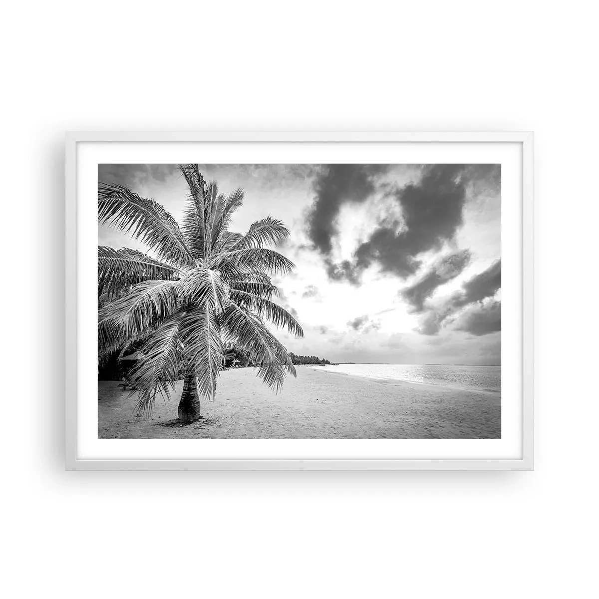 Plakat i hvid ramme - Når du længes efter ensomhed.... - 70x50 cm