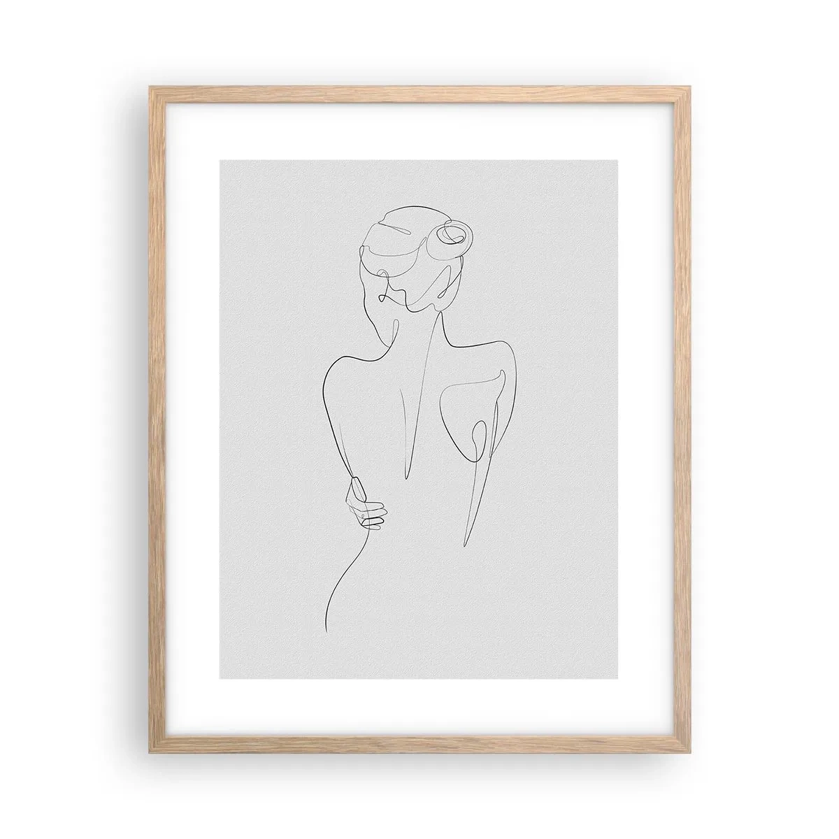 Plakat i ramme af lyst egetræ - Kroppens musik - 40x50 cm