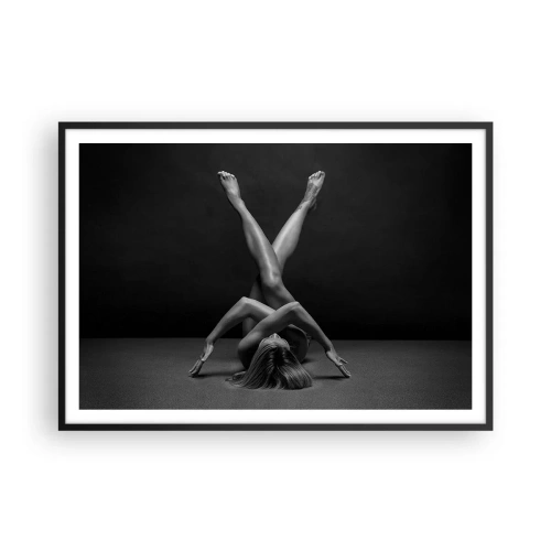 Plakat i sort ramme - Nøgenhedens geometri - 100x70 cm