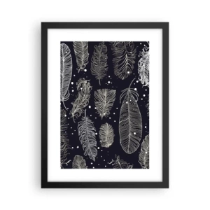 Plakat i sort ramme - Fjerede blonder - 30x40 cm