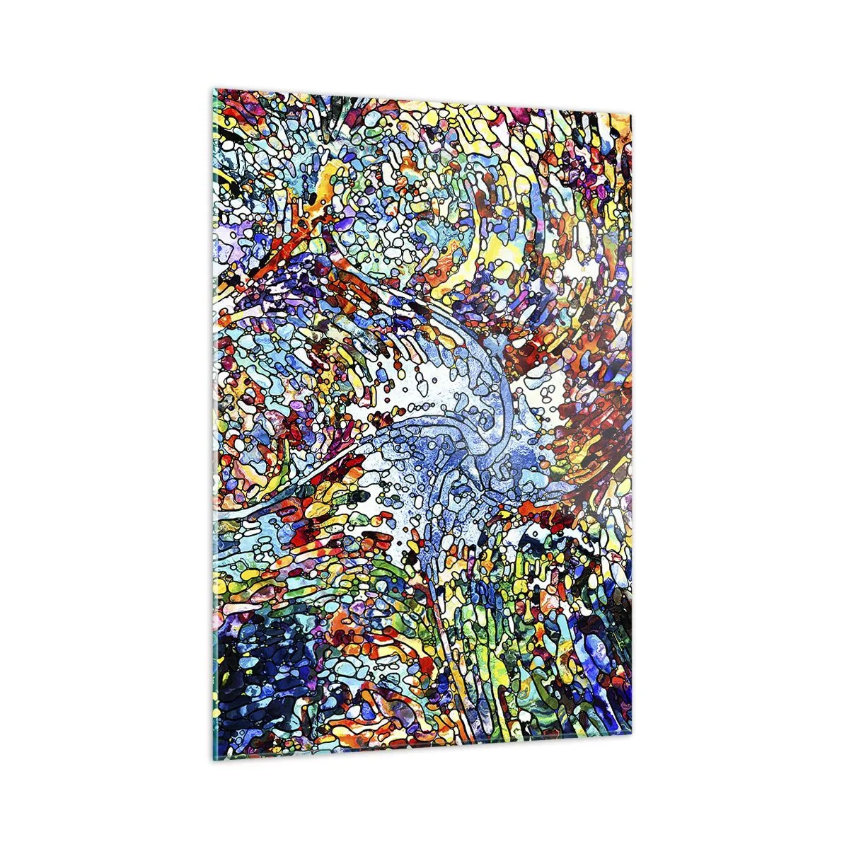 Billede på glas - Dråbe af farvet glas - 50x70 cm