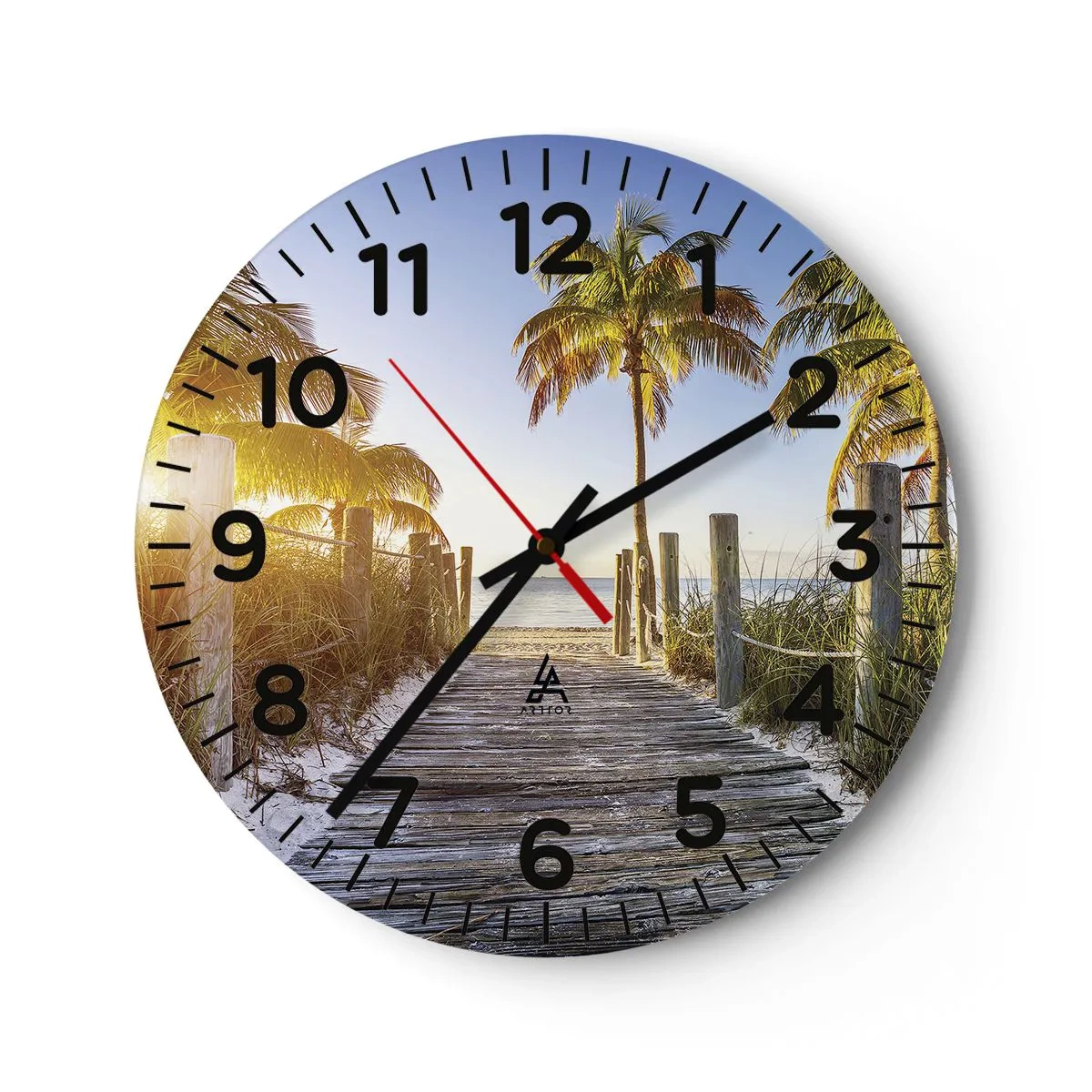 Vægur, Uret - Direkte til paradis - 40x40 cm