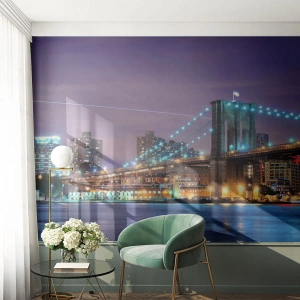 Fototapet Premium Sand - I mange år har Brooklyn Bridge - By, New York, Brooklyn Bridge - 450x315 cm