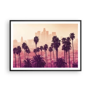 Plakat i sort ramme - Landskab i Californien - 100x70 cm