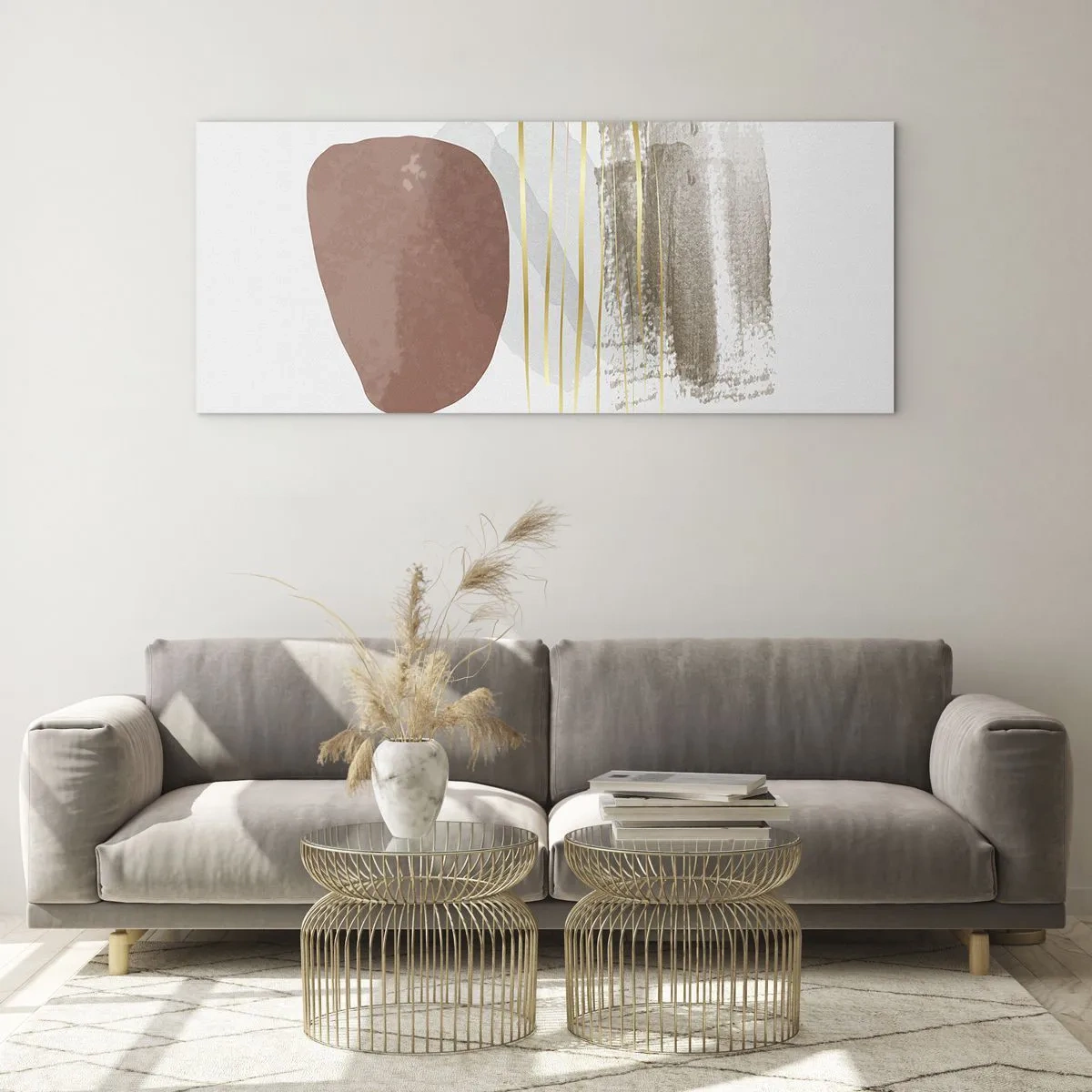 Billede på glas - Abstrakt kolonnade - 120x50 cm