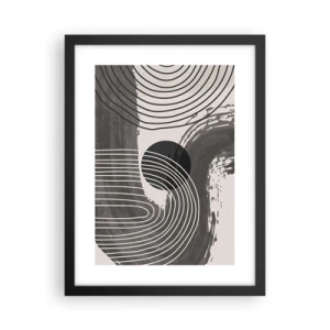 Plakat i sort ramme - Oval vinder - 30x40 cm
