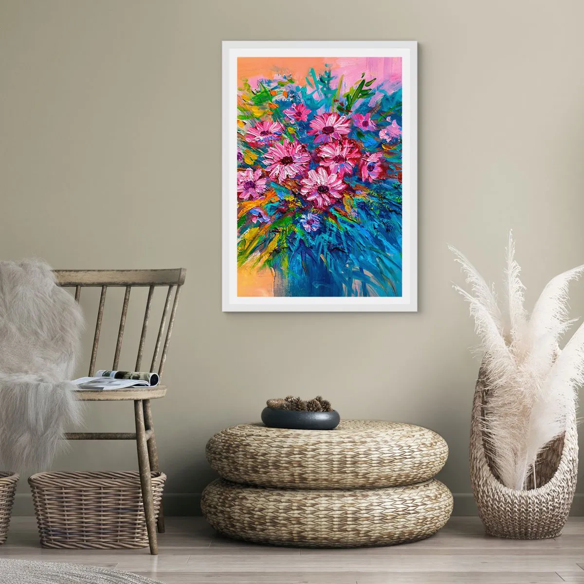 Plakat i hvid ramme - Livets energi - 61x91 cm