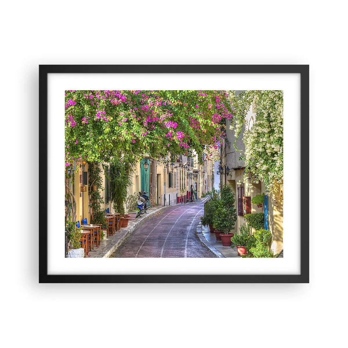 Plakat i sort ramme - En blomstrende gyde - 50x40 cm