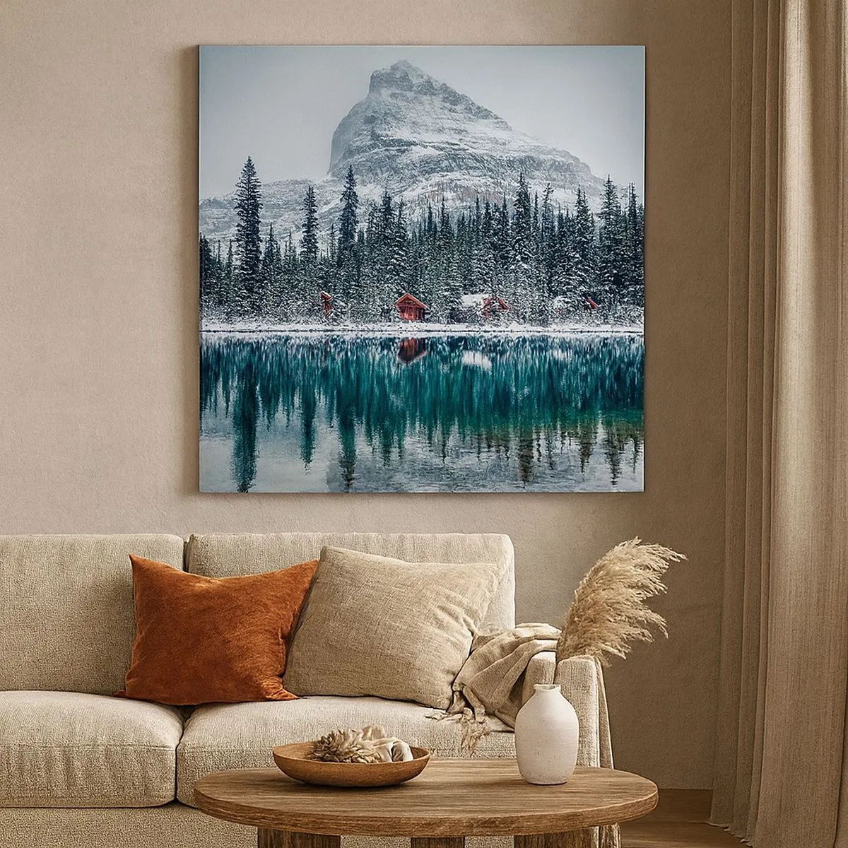 Lærredstryk - Billede på lærred - En canadisk retræte - 30x30 cm