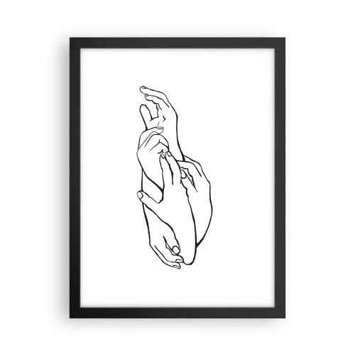 Plakat i sort ramme - God berøring - 30x40 cm