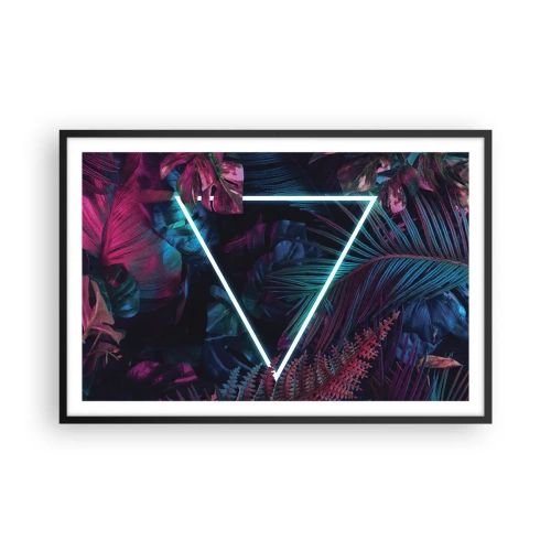 Plakat i sort ramme - Have i disco-stil - 91x61 cm