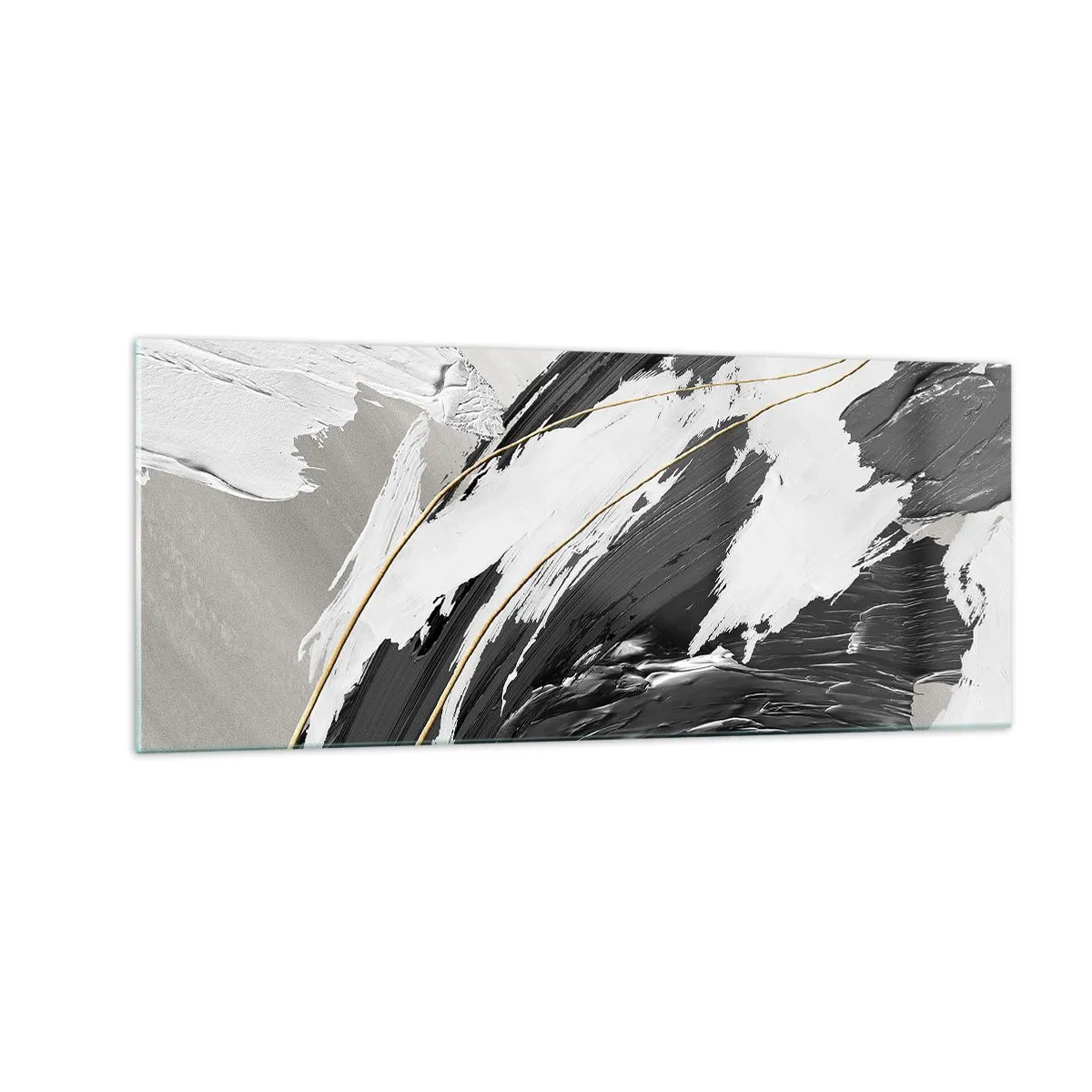 Billede på glas - Abstraktion med flair - 100x40 cm