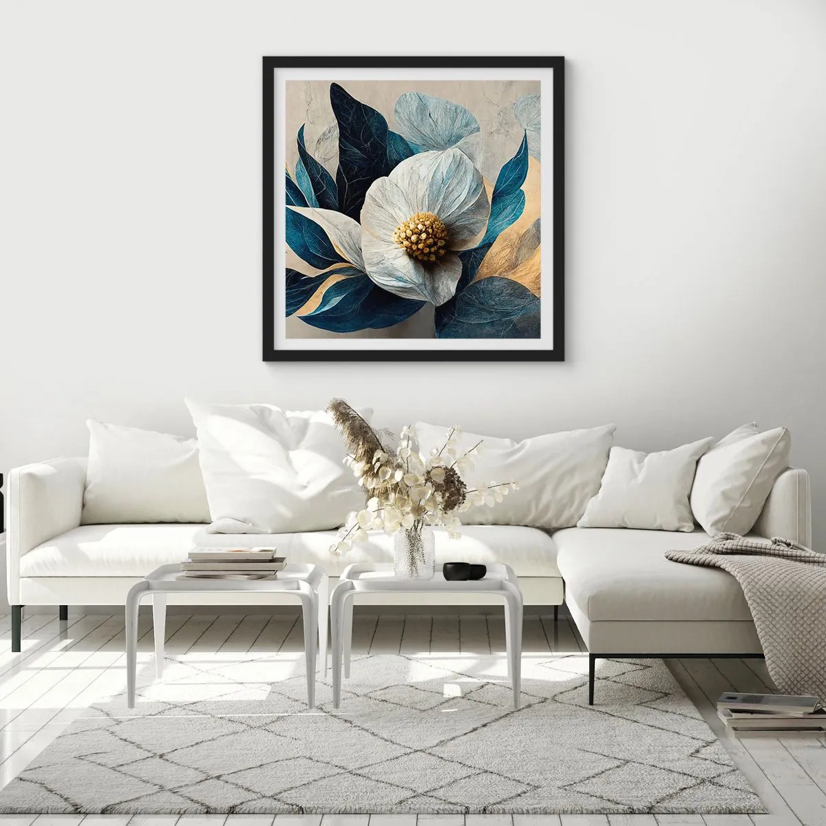 Plakat i sort ramme - Har et hjerte af guld - 60x60 cm