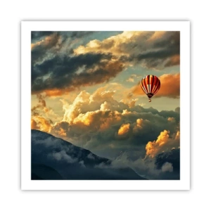 Plakat - Jeg går, fordi jeg vil - 60x60 cm