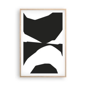 Plakat i ramme af lyst egetræ - Positiv-negativ - 61x91 cm