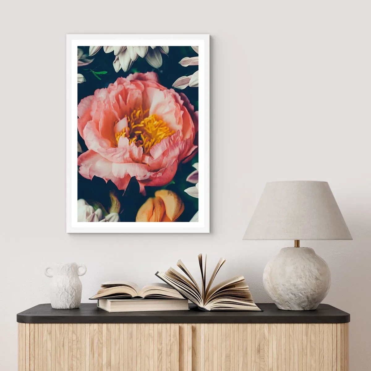Plakat i hvid ramme - Med barok pragt - 61x91 cm