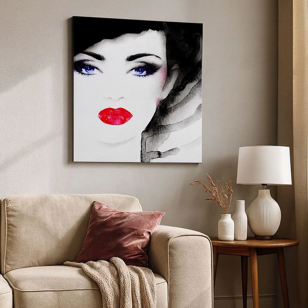 Lærredstryk - Billede på lærred - Afviser og tilkalder - 30x30 cm