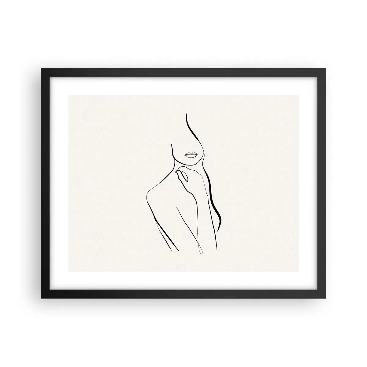 Plakat i sort ramme - Bølge af melankoli - 50x40 cm