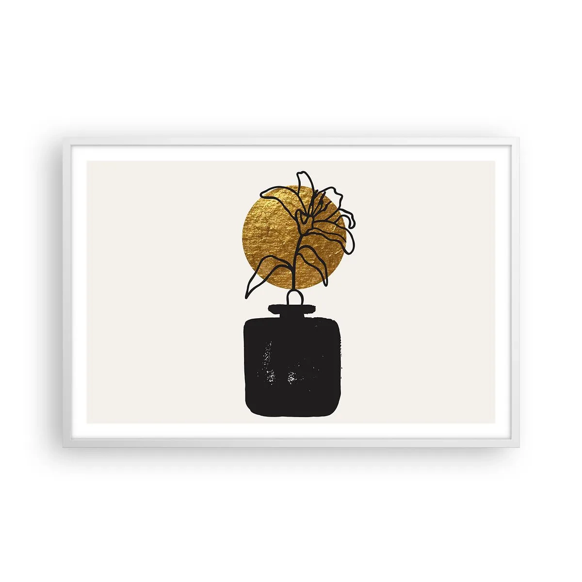 Plakat i hvid ramme - Skønhed i balance - 91x61 cm