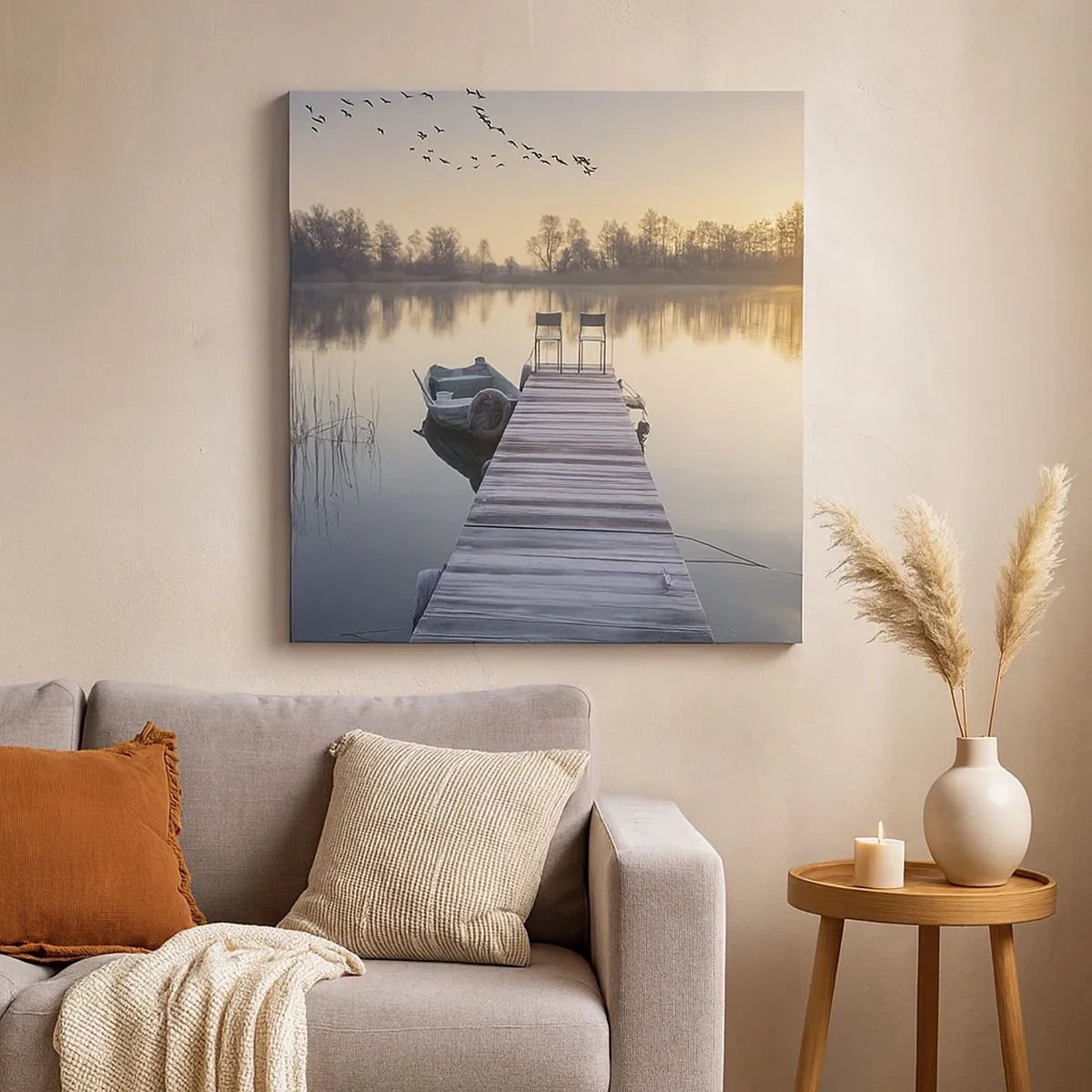 Lærredstryk - Billede på lærred - Jeg kommer tilbage om et stykke tid - 30x30 cm