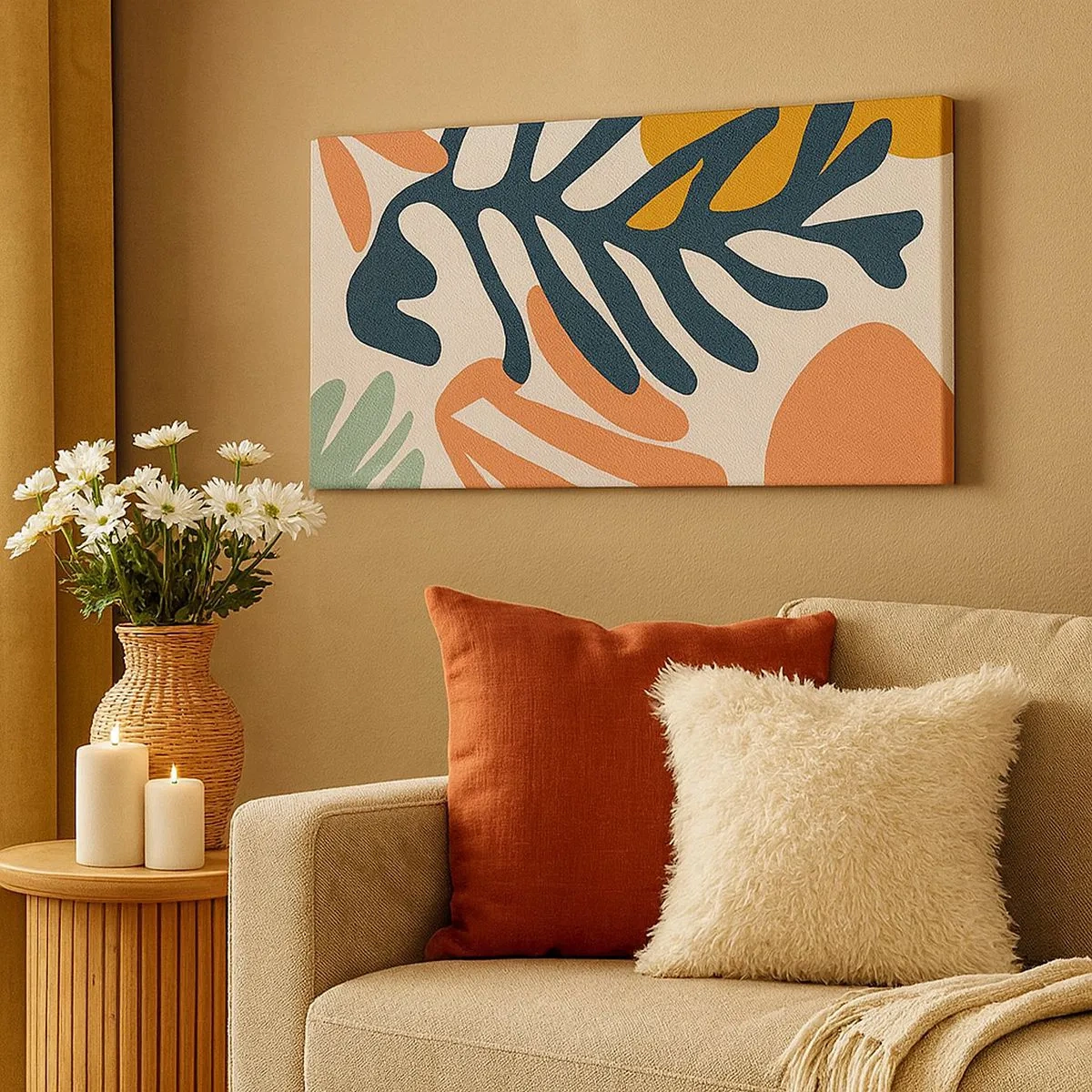 Lærredstryk - Billede på lærred - Koralhav - 100x40 cm