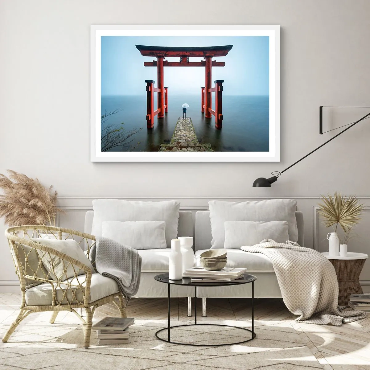 Plakat i hvid ramme - Japansk drømmeri - 40x30 cm