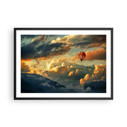 Plakat i sort ramme - Jeg går, fordi jeg vil - 70x50 cm