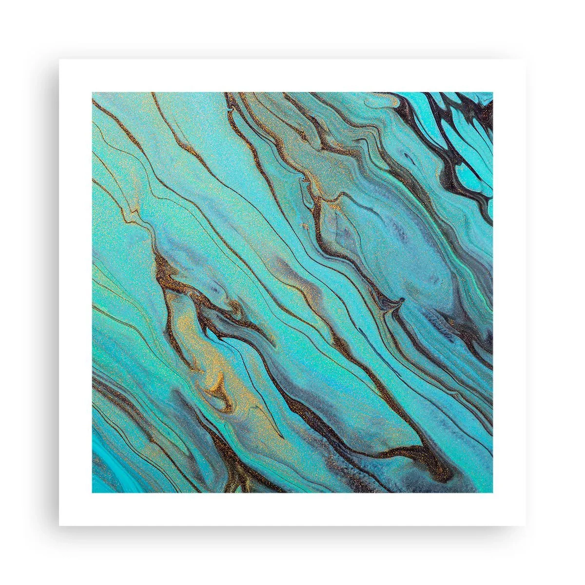 Plakat - Turkis tidevand - 50x50 cm