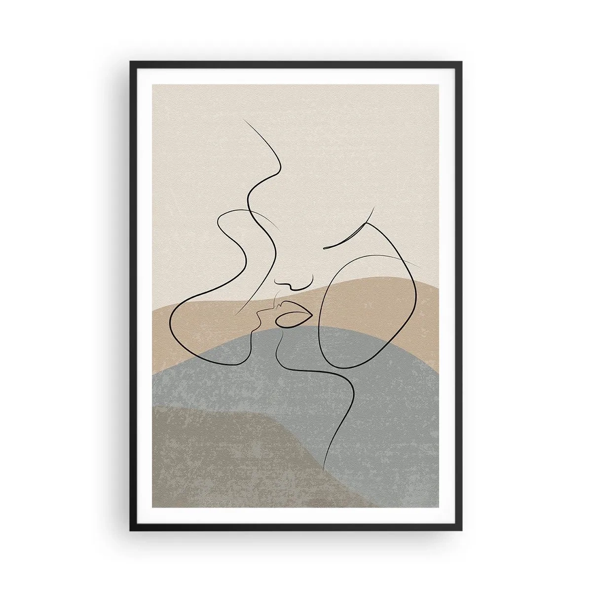 Plakat i sort ramme - Som et penselstrøg - 70x100 cm