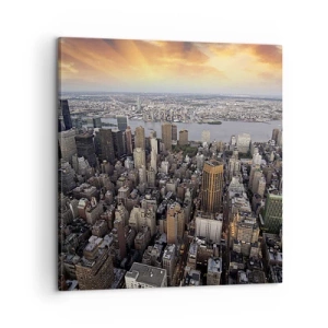 Lærredstryk - Billede på lærred - Tidens bankende hjerte - 60x60 cm