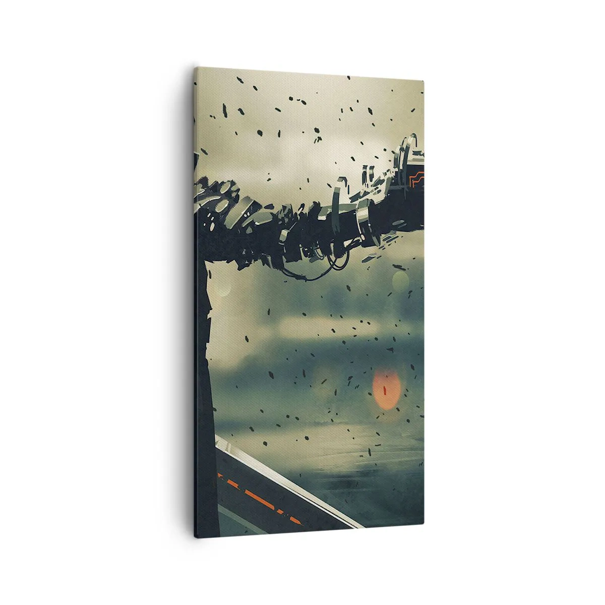 Lærredstryk - Billede på lærred - Dødeligt våben - din helt egen Terminator - 55x100 cm