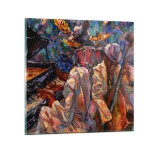 Billede på glas - I én rytme - 30x30 cm