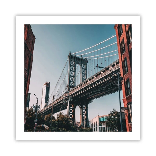 Plakat - Over byens bølger - 50x50 cm