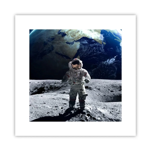 Plakat - Hilsner fra månen - 30x30 cm