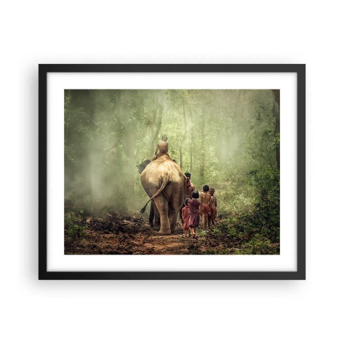 Plakat i sort ramme - Den nye Junglebog - 50x40 cm